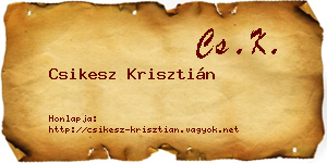 Csikesz Krisztián névjegykártya