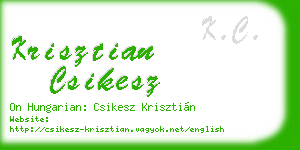 krisztian csikesz business card