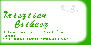krisztian csikesz business card